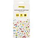 Карандаши цветные Silwerhof Eco, 24 цвета, длина 175 мм