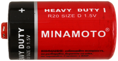Батарейка щелочная Minamoto Alkaline Heavy Duty , D, R20, 1.5V