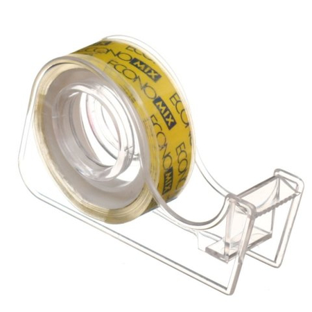Диспенсер для клейкой ленты канцелярской с лентой Economix, 70*40*15 мм, для ленты шириной 12 мм