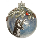 Игрушка елочная «Кот с подарками», диаметр 100 мм Игрушка елочная «Кот с подарками», диаметр 100 мм