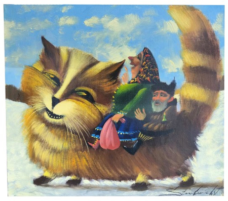 Картина «Возвращение с ярмарки-1» (Стратович В.В.), 40*35 см, холст, масло