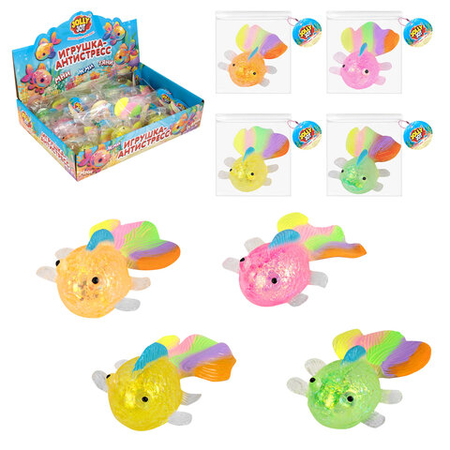 Игрушка-антистресс Jolly Jot, 11*7 см, «Рыбка», ассорти