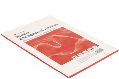 Бумага офисная цветная Workmate (интенсив), А4 (210*297 мм), 80 г/м2, 50 л., красная
