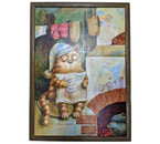 Картина «Кот на печи» (Кульша П.), 70×50 см, холст, масло