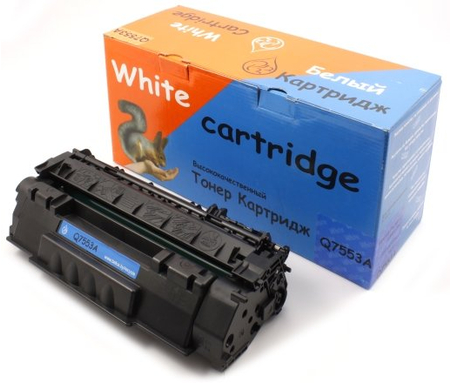 Тонер-картридж White Cartridge Q7553A, черный, ресурс 3000 страниц