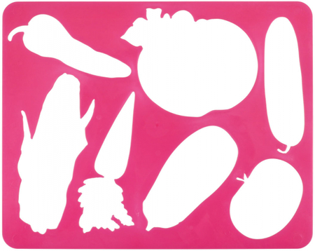 Трафарет фигурный для рисования «Стамм», 155*190 мм, «Овощи»