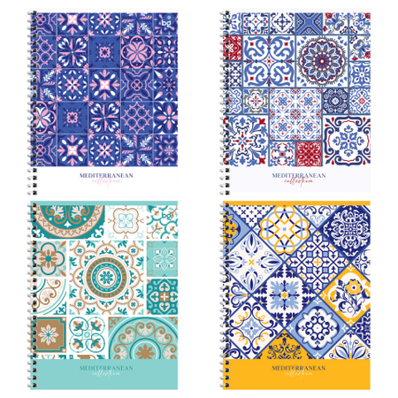 Тетрадь общая А5, 48 л. на гребне BG «Коллекция», 160*205 мм, клетка, ассорти