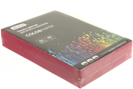 Бумага офисная цветная Attache (интенсив), А4 (210*297 мм), 80 г/м2, 500 л., розовая