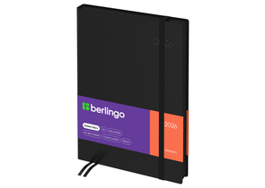 Ежедневник датированный на 2026 год Berlingo Western, 145×215 мм, 184 л., черный