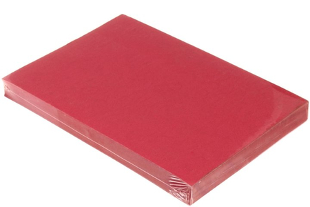 Обложки для переплета картонные D&A (А4), А4, 100 шт., 230 г/м2, красные