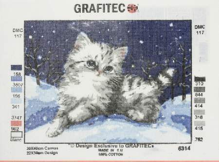 Набор для вышивания «Основа с рисунком» Grafitec, 40*30 см, «Котенок» Набор для вышивания «Основа с рисунком» Grafitec, 40*30 см, «Котенок»