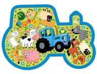 Пазл на подложке «Зверята на ферме и Синий трактор»