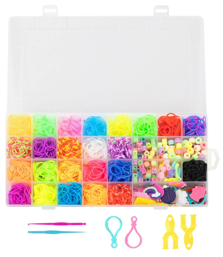 Набор резинок для плетения украшений Bambox, 1 500 шт., 24 цвета Набор резинок для плетения украшений Bambox, 1 500 шт., 24 цвета