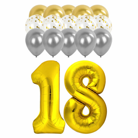 Шары воздушные «Набор для декора» Brauberg, 17 шт., золотистый/серебристый Шары воздушные «Набор для декора» Brauberg, 17 шт., золотистый/серебристый