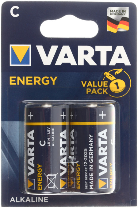 Батарейка щелочная Varta Energy Alkaline , С, LR14, 1.5V Батарейка щелочная Varta Energy Alkaline , С, LR14, 1.5V