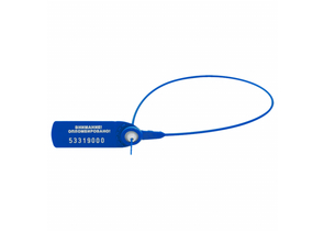 Пломба пластиковая «Фаст», длина: общая - 415 мм, рабочая - 330 мм, диаметр 2,3 мм, синяя