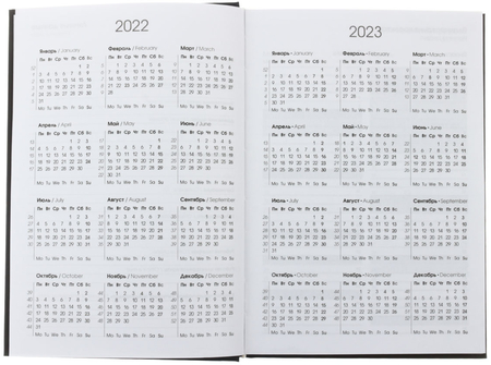 Ежедневник датированный на 2022 год New Plans, 140*205 мм, 176 л., черный