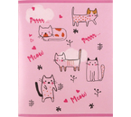 Тетрадь общая А5, 48 л. на скобе №1School Friendly Cats, 163×203 мм, клетка