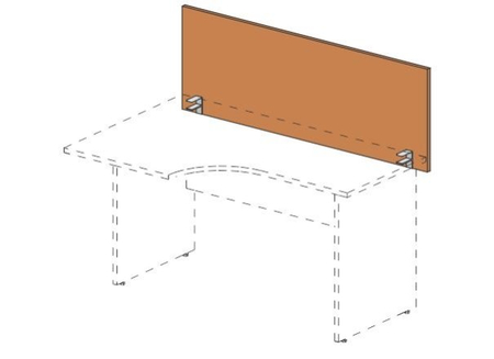 Перегородка офисная «Рондо», 1400*500*22 мм, перегородка офисная, груша