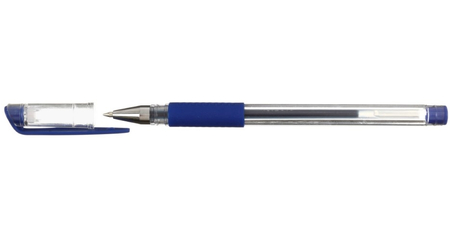 Ручка гелевая OfficeSpace, корпус прозрачный, стержень синий