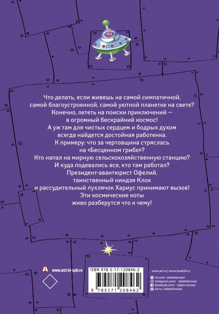 Книга детская «Космические коты. Дерзкое нападение», 142*207*12 мм, 144 страницы