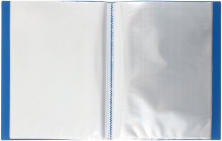Папка пластиковая на 60 файлов OfficeSpace, толщина пластика 0,4 мм, синяя