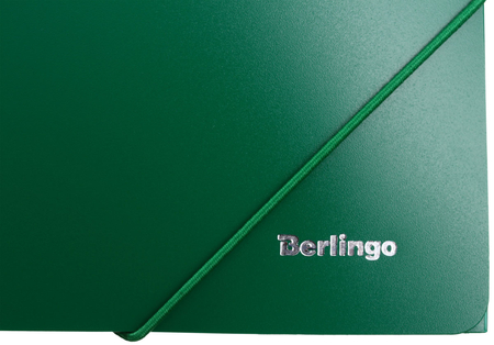 Папка пластиковая на резинке Berlingo Standart, толщина пластика 0,5 мм, зеленая