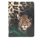 Тетрадь общая А5, 80 л. на кольцах «ПандаРог», 160×215 мм, клетка, «Дикие тропики»