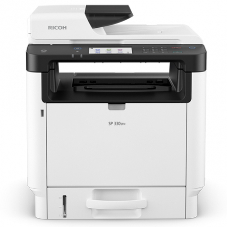 МФУ Ricoh SP 330SFN, A4, лазерная черно-белая печать 1200x1200 dpi, сканер 600 dpi, дисплей