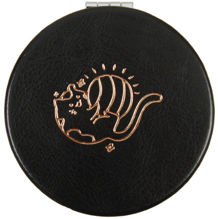 Зеркальце карманное складное Meshu, 70*70 мм, Play Cat