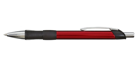 Ручка шариковая автоматическая Index IMWT1132, корпус красный, стержень синий