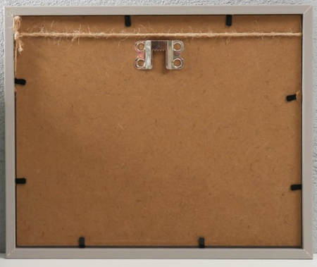 Фоторамка деревянная с прищепками «Котики и сердечки», 23,5*18,5*2 см, серая (для фото 10*15 см)