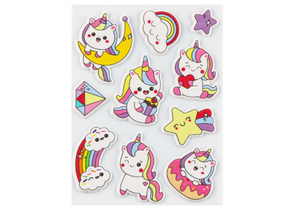 Наклейки объемные, 9×11 см, 10 шт., «Единороги» Наклейки объемные, 9×11 см, 10 шт., «Единороги»