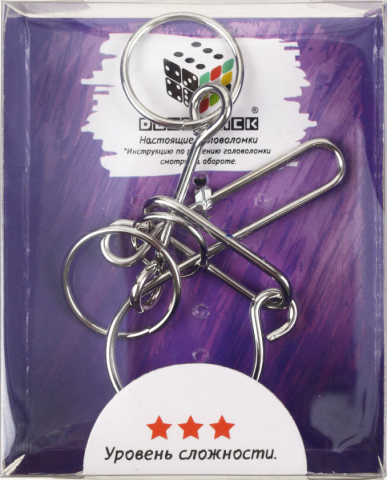 Головоломка металлическая Delfbrick, «Р-узел», 6 элементов Головоломка металлическая Delfbrick, «Р-узел», 6 элементов