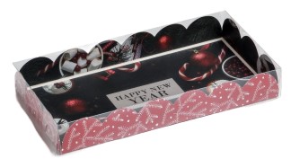 Коробка для кондитерских изделий с крышкой, 10,5*21*3 см, «Праздник»