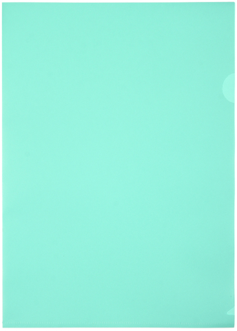 Папка-уголок пластиковая «Бюрократ Pastel» А4 толщина пластика 0,18 мм, мятная