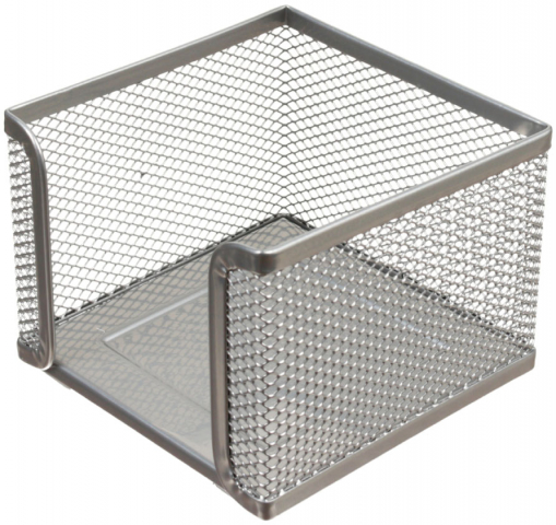 Бокс под бумагу для заметок Brauberg Germanium 100×100×75 мм, серебристый