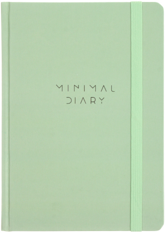 Ежедневник недатированный А5 Brauberg Minimal, 145*203 мм, 160 л., зеленый