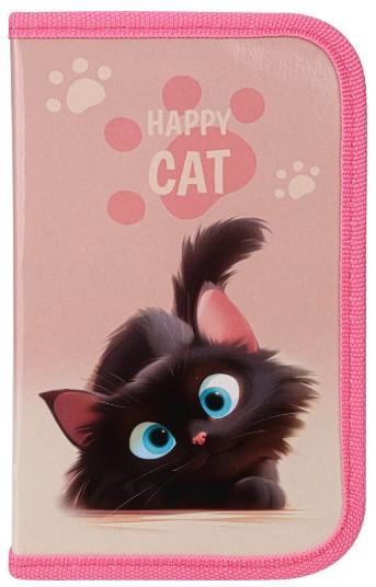 Пенал однокамерный Prof-Press, 190*115 мм, «Счастливый котик» Пенал однокамерный Prof-Press, 190*115 мм, «Счастливый котик»