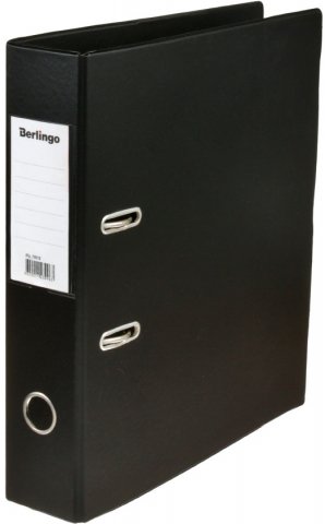 Папка-регистратор Berlingo с двусторонним ПВХ-покрытием, корешок 70 мм, черный