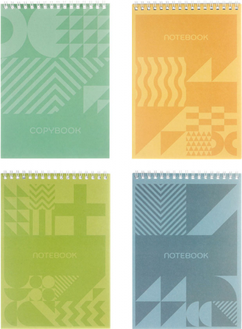 Блокнот на гребне SchoolFormat (А5), 140*200 мм, 40 л., клетка, «Однотонные символы»