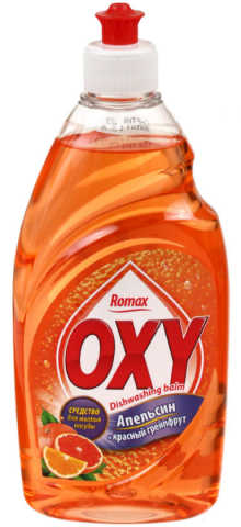 Средство для мытья посуды Romax Oxy, 450 г, «Апельсин и грейпфрут» Средство для мытья посуды Romax Oxy, 450 г, «Апельсин и грейпфрут»