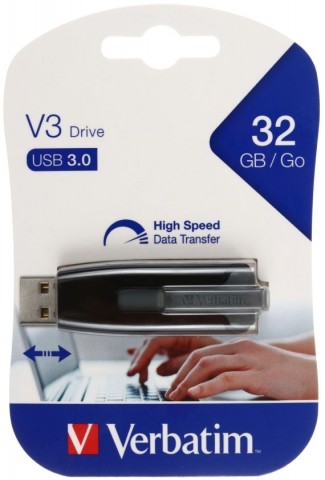 Флэш-накопитель Verbatim V3 Drive (3.0), 32Gb, корпус черный