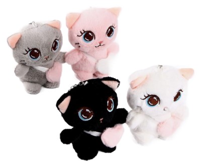 Игрушка мягкая на брелоке Sima-Land 11 см, «Кот с сердцем», ассорти
