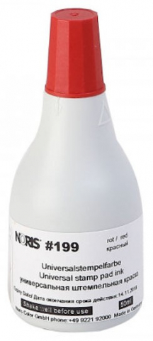 Краска универсальная (чернила) Noris 199 для непористых поверхностей, тип 199, 50 мл, красная Краска универсальная (чернила) Noris 199 для непористых поверхностей, тип 199, 50 мл, красная