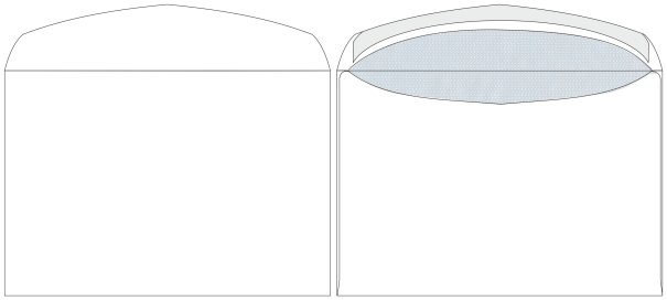 Конверт почтовый 110×220 мм (DL) «Комус» декстрин, чистый, запечатка