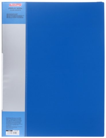 Папка пластиковая на 80 файлов Berlingo Standart, толщина пластика 0,8 мм, синяя