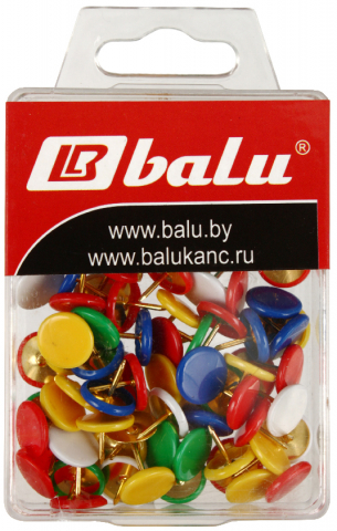 Кнопки Balu диаметр 10 мм, 50шт., цветные