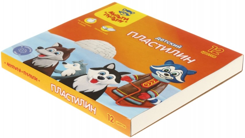 Пластилин «Енот на Аляске» 12 цветов, 180 г, со стекой Пластилин «Енот на Аляске» 12 цветов, 180 г, со стекой