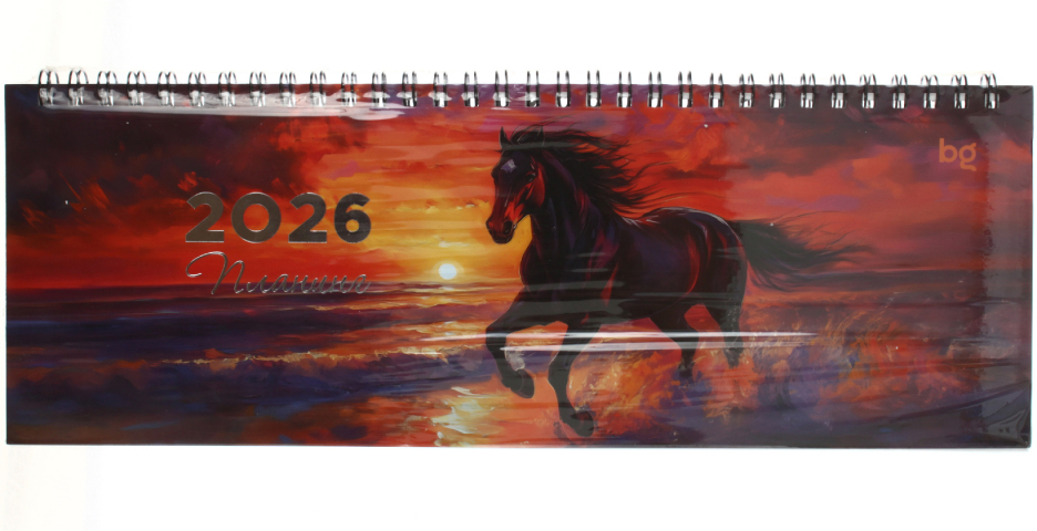 Планинг датированный на гребне на 2026 год BG 285×100 мм, 64 л., «Символ года» Планинг датированный на гребне на 2026 год BG 285×100 мм, 64 л., «Символ года»